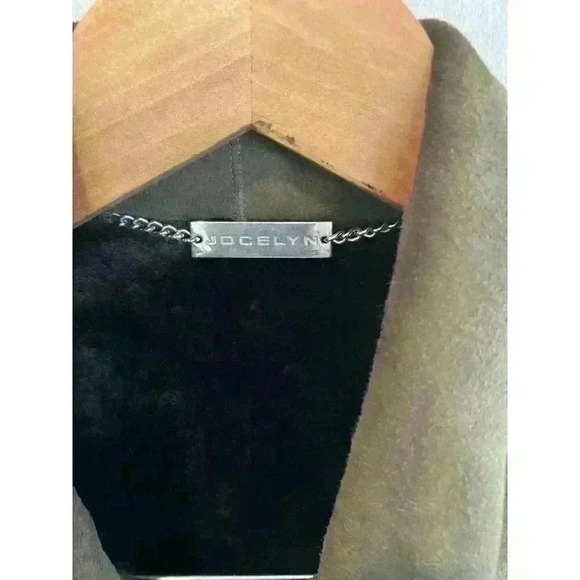 Women’s Sherling Vest Moss Green, Hook N Eye Closure W/ Sherling Scarf, Small - Picture 2 of 15